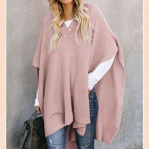 Vici Blush Pink Relaxed Fit Poncho Size S